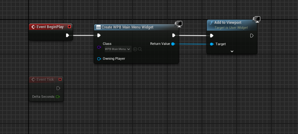 Main menu blueprint